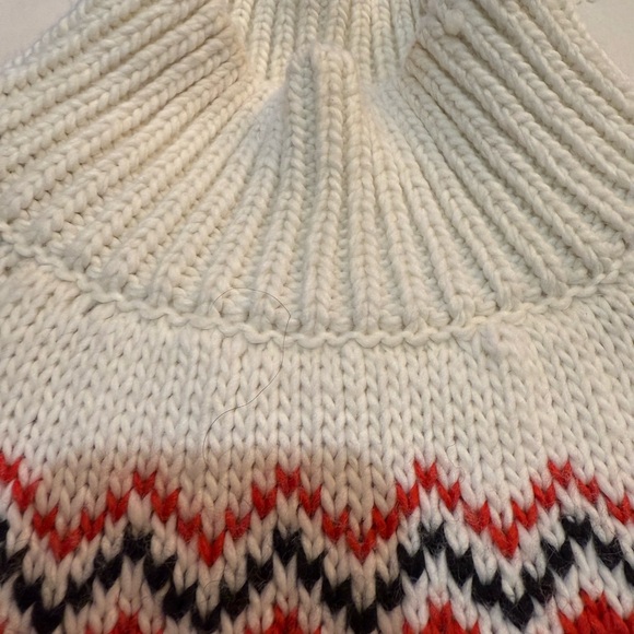 H&M Women’s Oversized Fair Isle Sweater Mock Neck Sweater Size Small - Picture 5 of 6